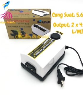 Máy sục sủi khí oxy 2 vòi RAMBO EP-9000 cho hồ cá cảnh